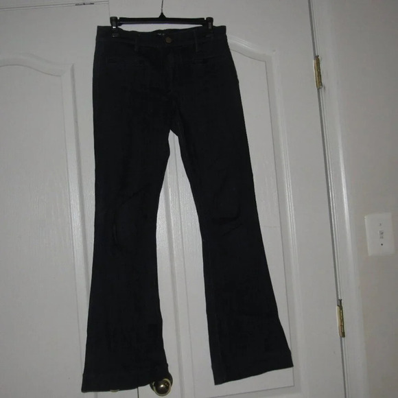 EXPRESS JEANS Mia Slim Flare Mid-Rise Dark Wash Jeans Size 4R - Picture 1 of 6